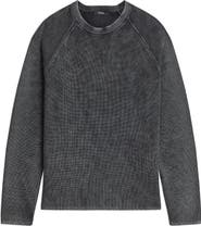 Theory Washed Crewneck in Cotton Sweater