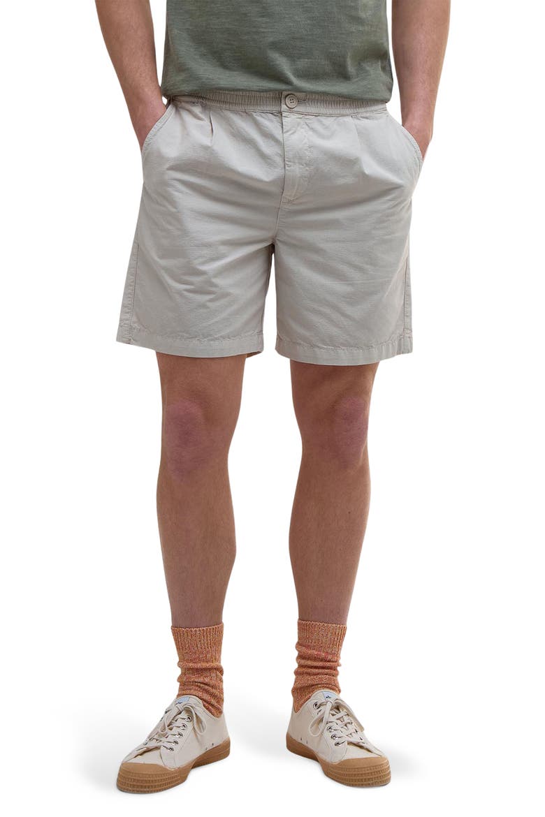 Rickfell Pleated Cotton Ripstop Shorts, Main, color, MIST