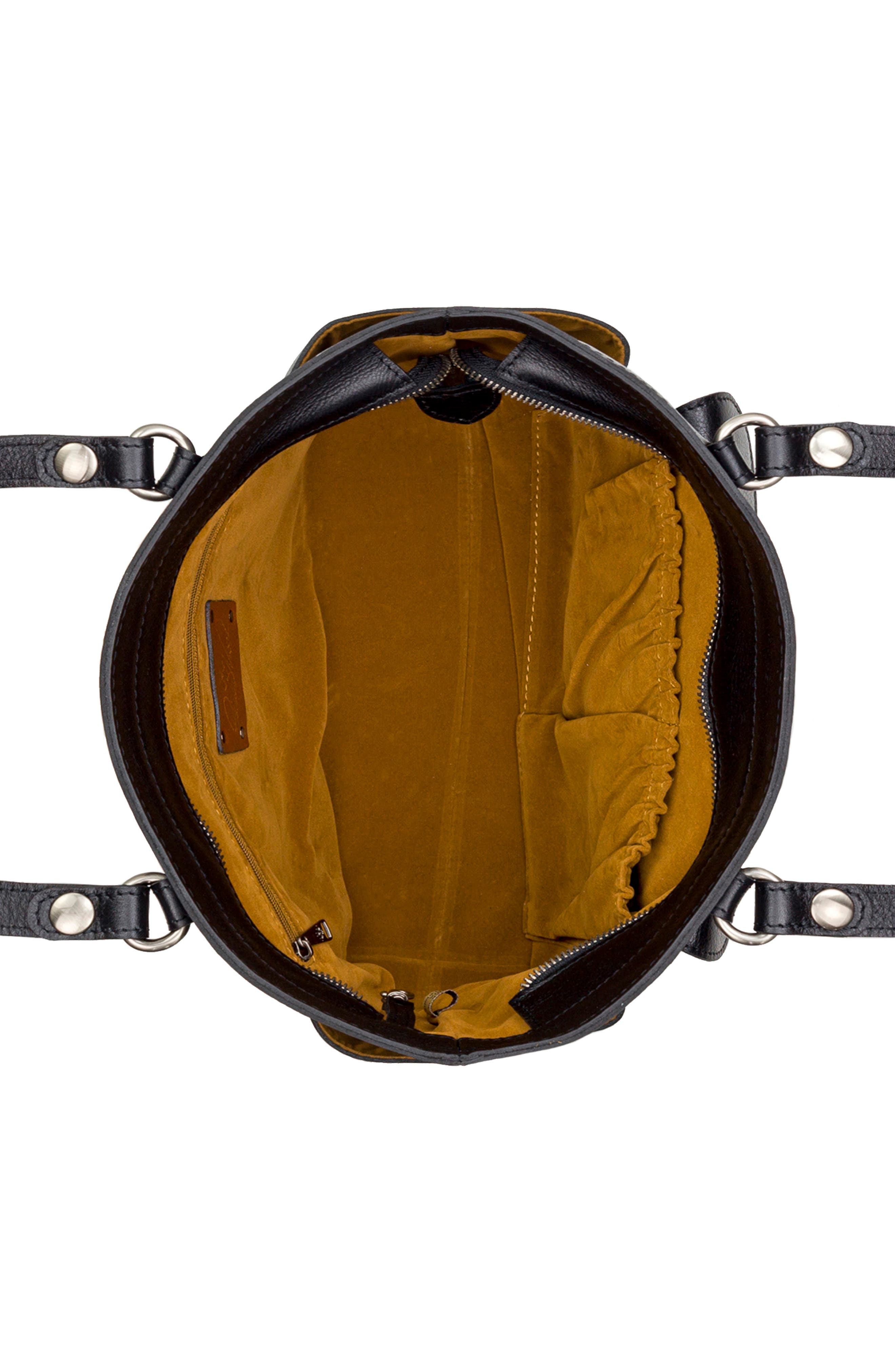 Bolsena Leather Tote, Alternate, color, BLACK