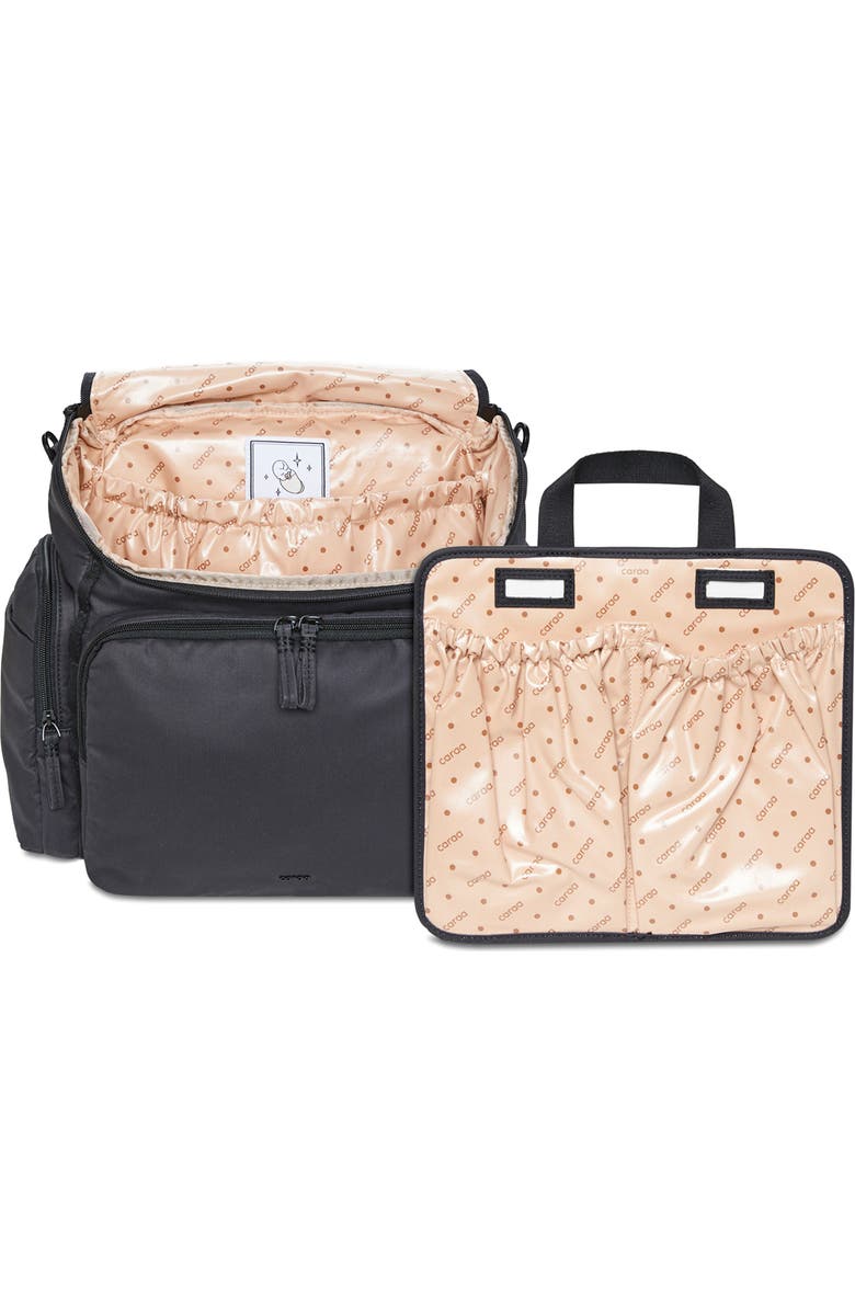 Caraa Medium Baby Nylon Diaper Bag, Alternate, color, Matte Black