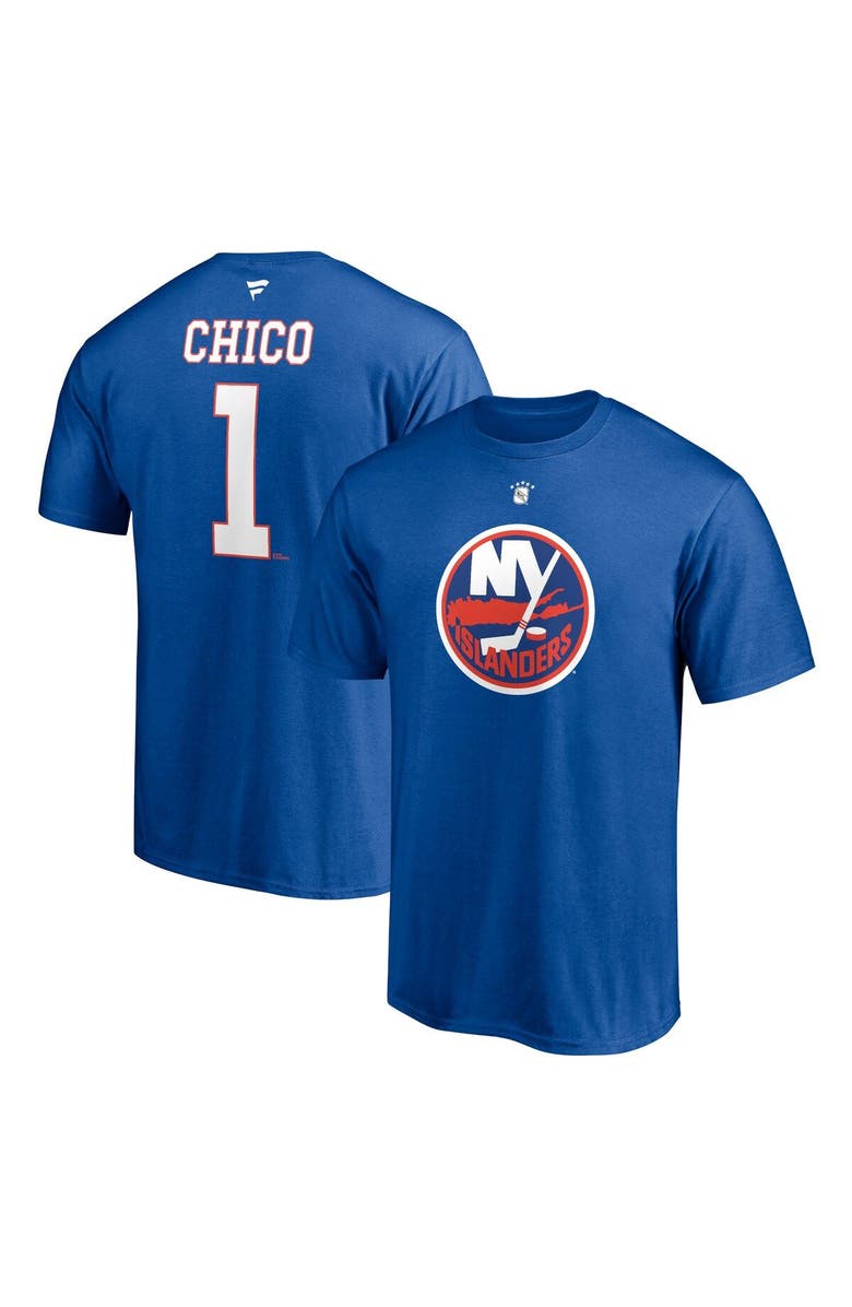 FANATICS Men's Fanatics Branded Glenn Resch Royal New York Islanders Authentic Stack Retired Player Nickname & Number T-Shirt, Main, color, Royal