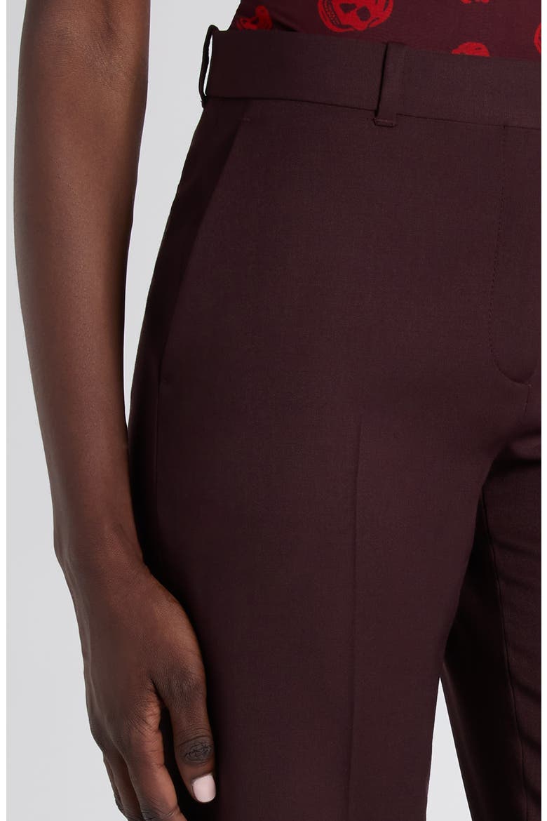 Wool Cigarette Trousers, Alternate, color, DARK PURPLE