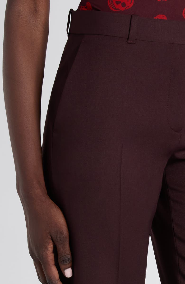 McQueen Wool Cigarette Trousers, Alternate, color, Dark Purple