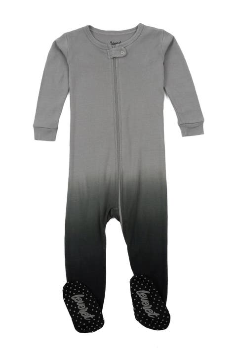 Footed Printed Cotton Pajamas, Solids, Stripes & Tie Dye