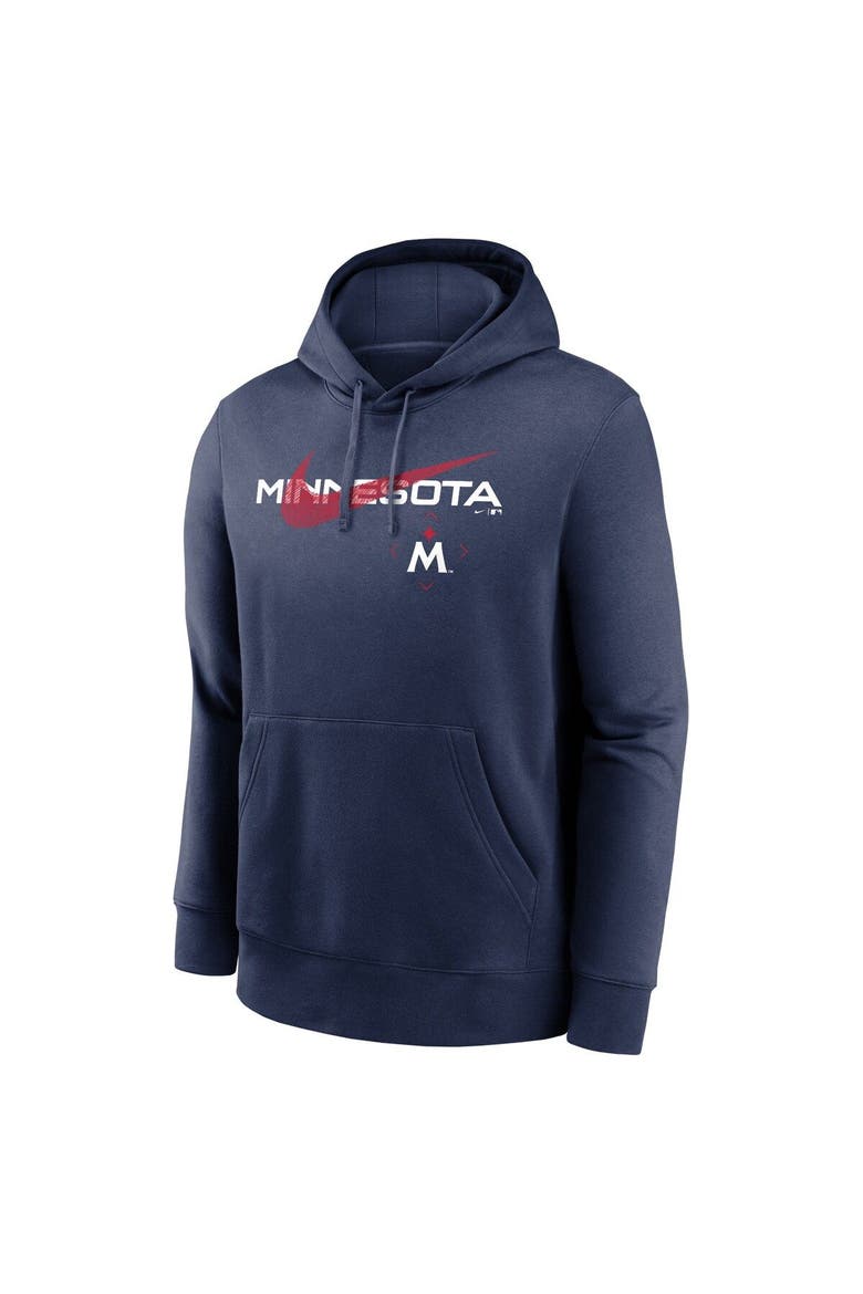 Men's Nike Navy Minnesota Twins 2023 Swoosh Neighborhood Pullover Hoodie, Alternate, color, Navy