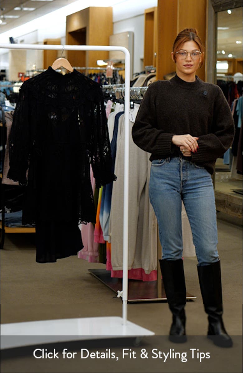 Flower Long Sleeve Organza Minidress, sales video thumbnail