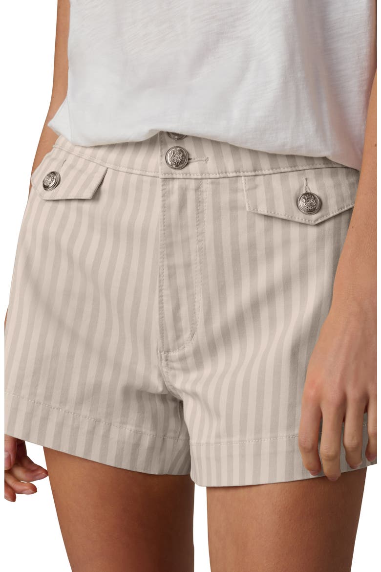The Ellia High Waist Striped Shorts, Alternate, color, NATURAL STRIPE