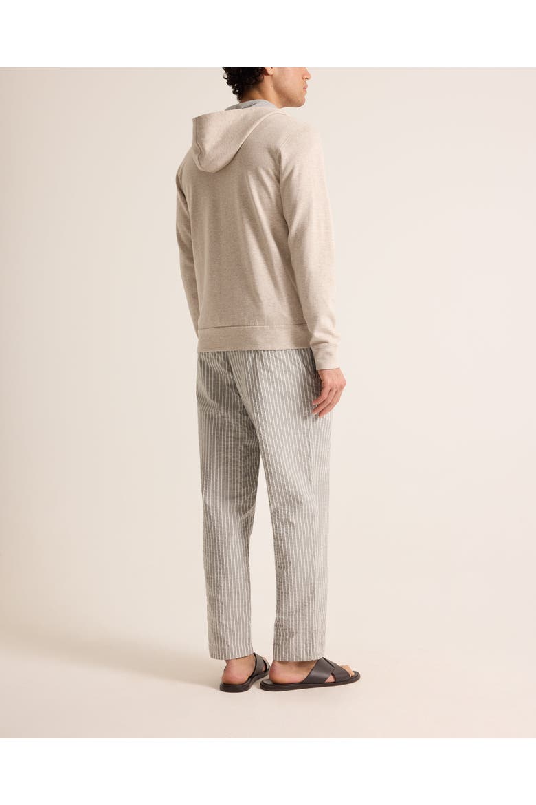 Mathers Cashmere Classic Fit Cashmere Blend Zip Through Hoodie, Alternate, color, BISCUIT MELANGE
