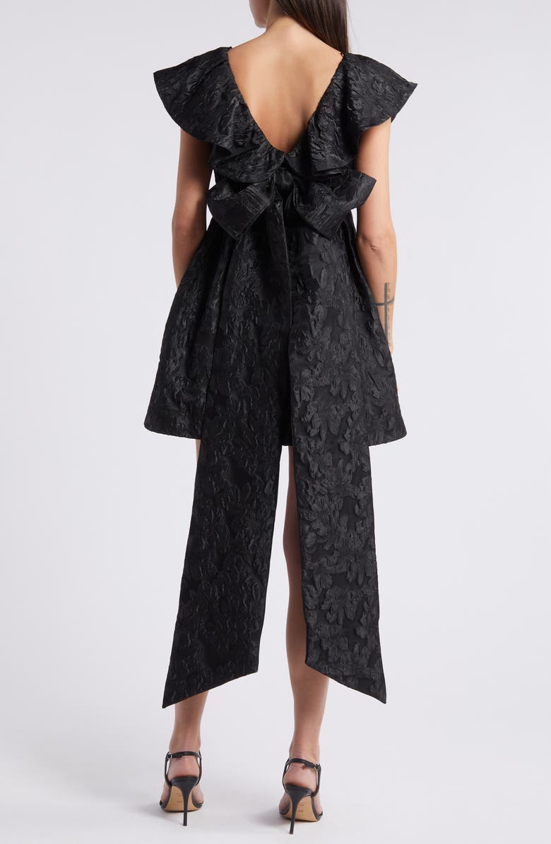 Chelsea28 Floral Jacquard Bow Back Cocktail Minidress, Alternate, color, 