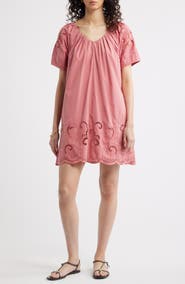 Nordstrom Schiffly Cutwork Embroidery Minidress