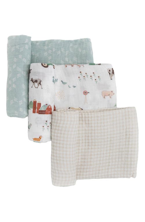 Little Unicorn 3-pack Cotton Muslin Swaddle Blankets In Multi