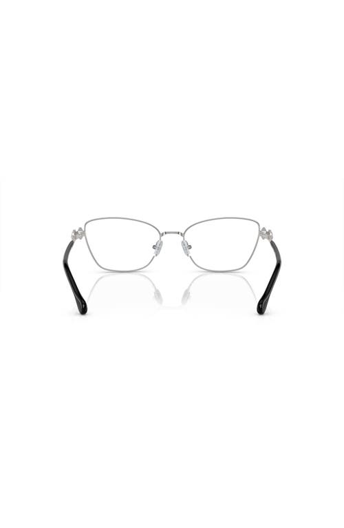 Swarovski 53mm Rectangle Optical Glasses In Metallic