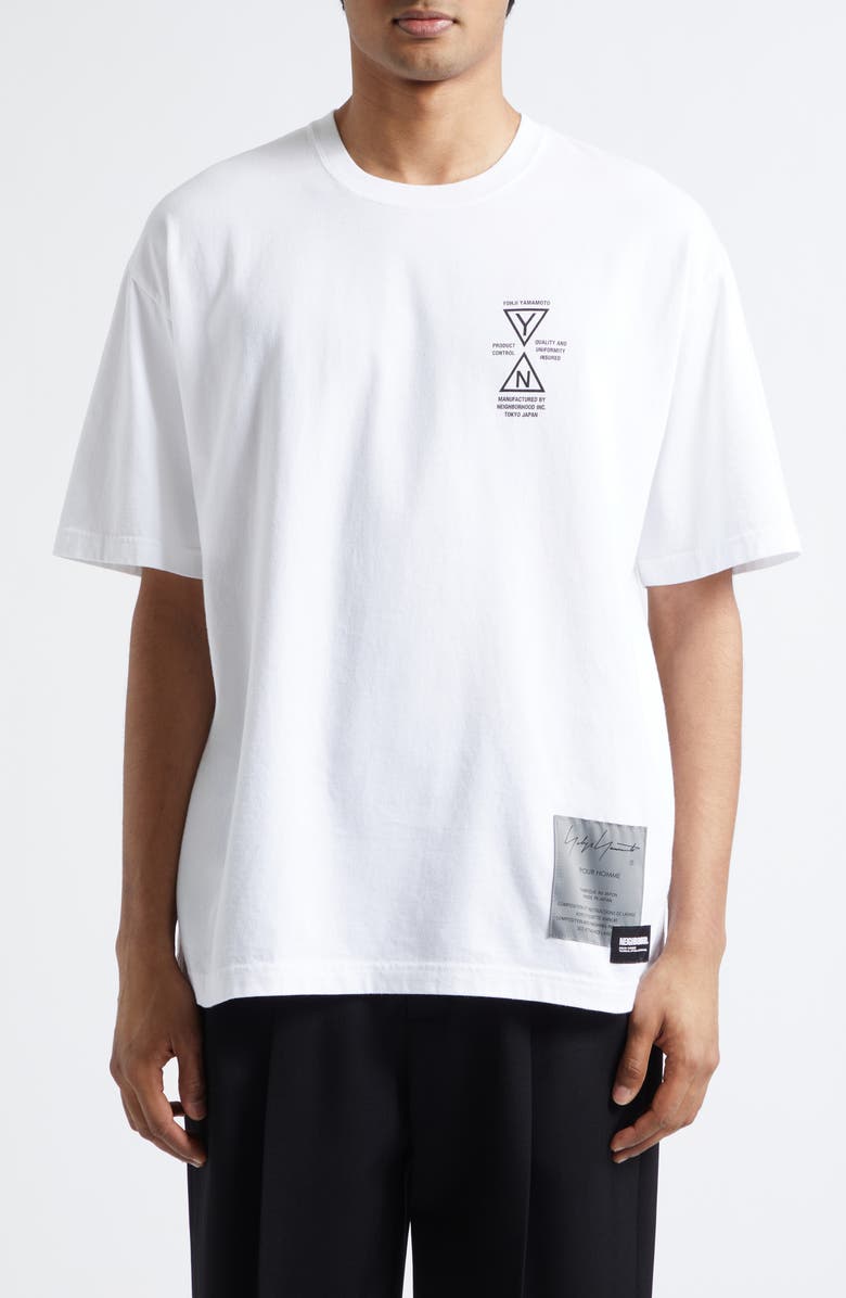 Yohji Yamamoto x NEIGHBORHOOD Short Sleeve Logo Graphic T-Shirt, Main, color, Grey
