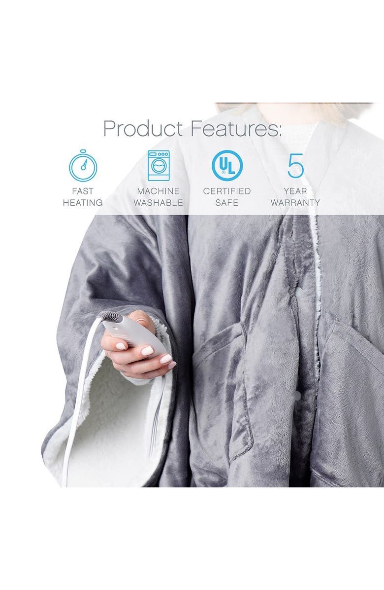 PURE ENRICHMENT PureRelief Plush Heated Shawl, Main, color, 