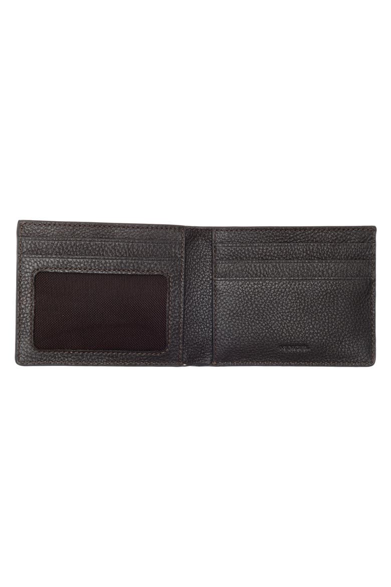 Pebbled Leather Bifold Wallet, Alternate, color, TOBACCO
