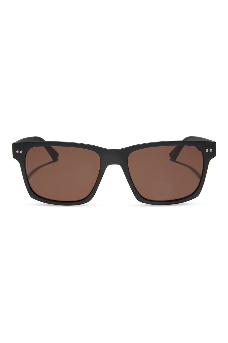 Marco 56mm Square Sunglasses, Main, color, MATTE BLACK