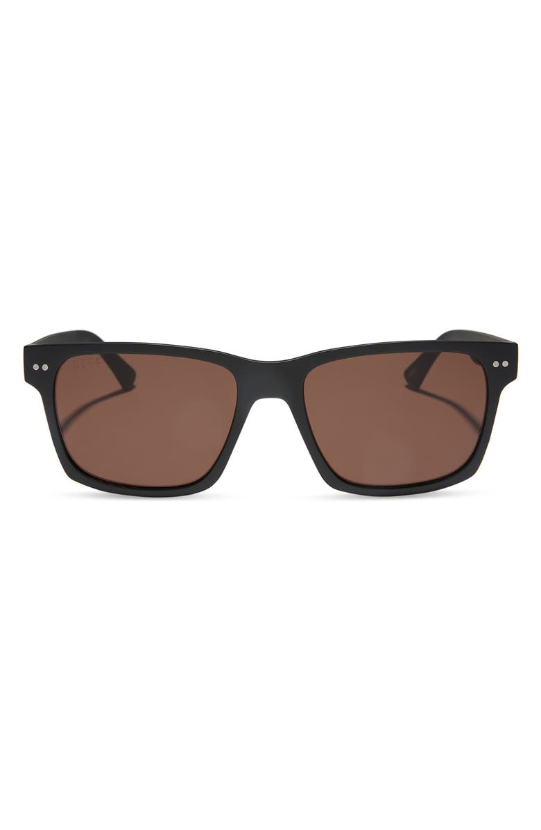 DIFF Marco 56mm Square Sunglasses, Main, color, Matte Black