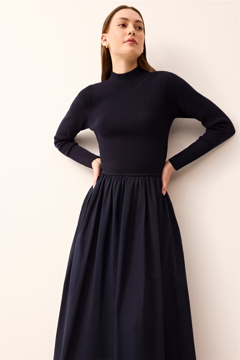 Barrett Maxi Dress, Alternate, color, Navy