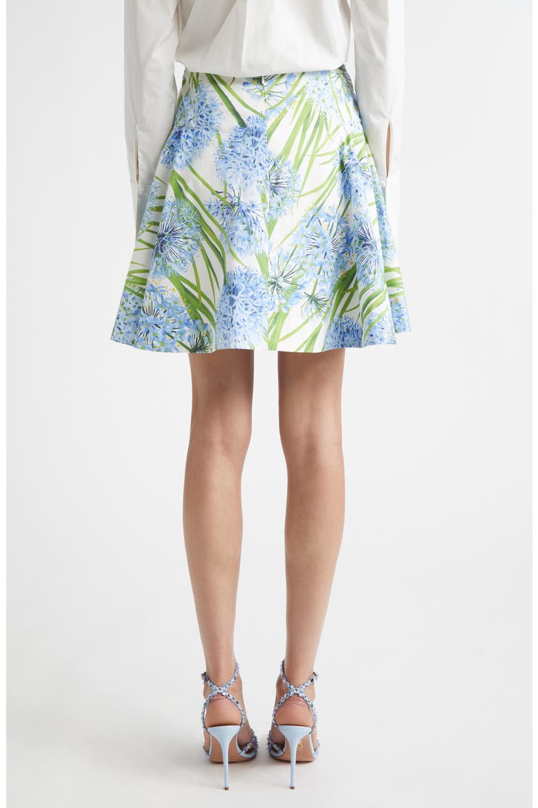 Allium Cotton Stretch Poplin Skirt, Alternate, color, BLUE/ WHITE