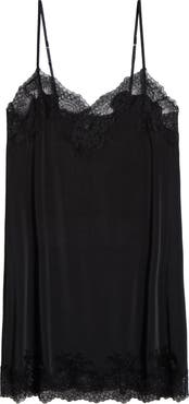 Natori Enchant Lace Trim Satin Chemise