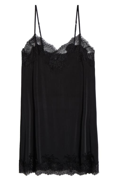 Natori Enchant Lace Trim Chemise In Black W/black Lace