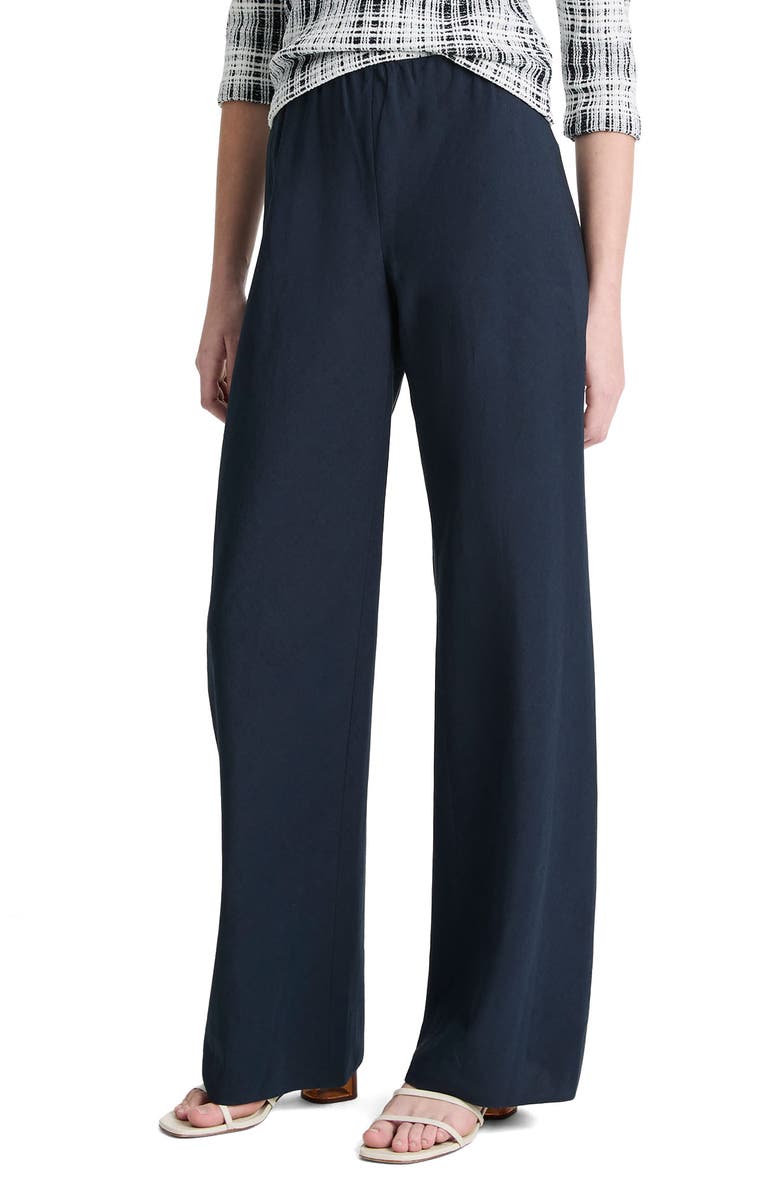 Vince Cotton Blend Wide Leg Pants, Alternate, color, Coastal Blue