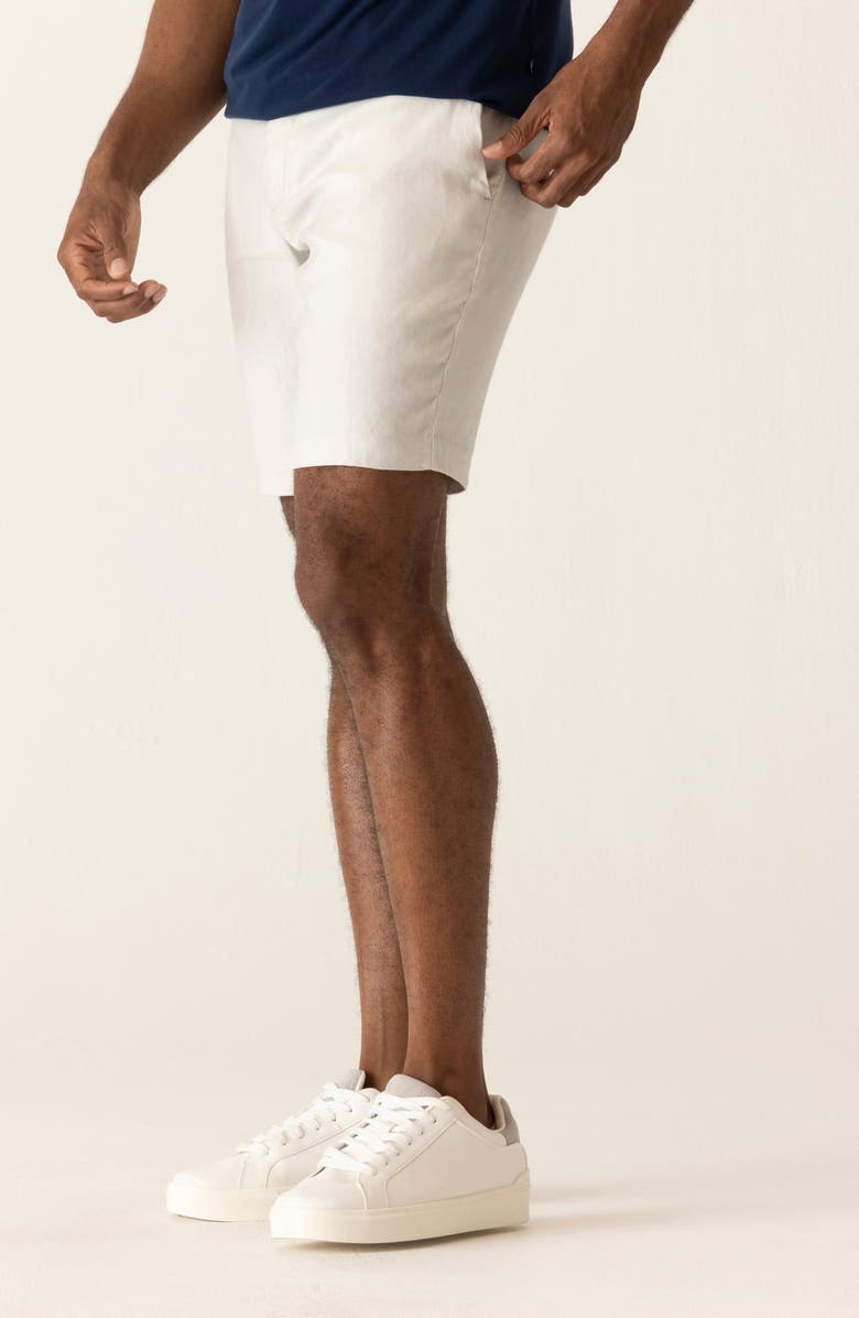 DEKE Oasis 8.5-Inch Linen Blend Bermuda Shorts, Alternate, color, Silver