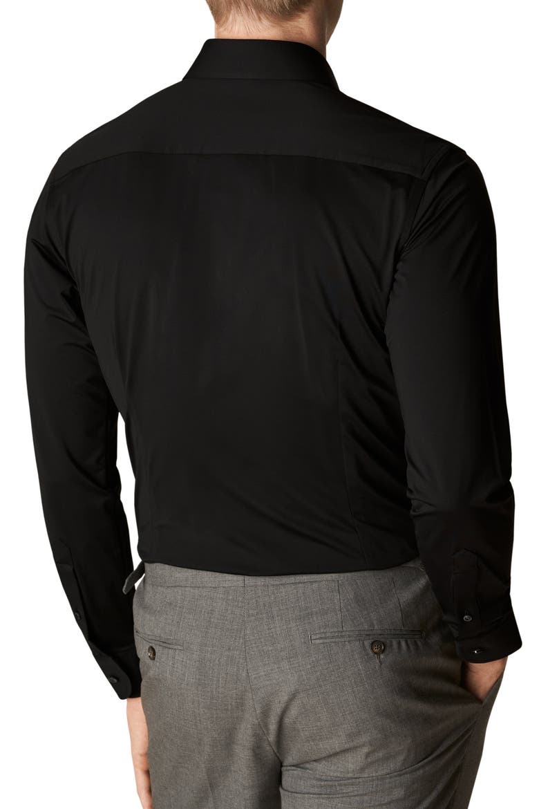 Contemporary Fit Solid Dress Shirt, Alternate, color, BLACK