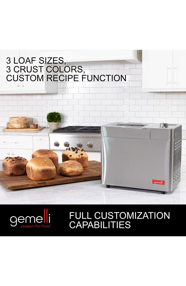 Gemelli Home 2LB Artisan Bread Maker, Alternate, color, Silver