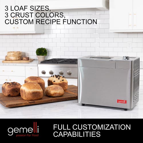 Gemelli Home 2lb Artisan Bread Maker In Silver