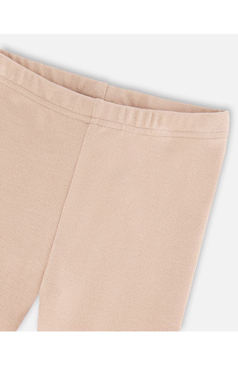 Deux par Deux Little Girl's Super Soft Rib Leggings Medium Beige, Alternate, color, 
