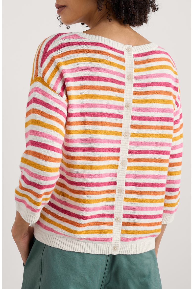 Knavock Stripe Organic Cotton & Linen Sweater, Alternate, color, KNIT MINI CORNISH TULIP MULTI