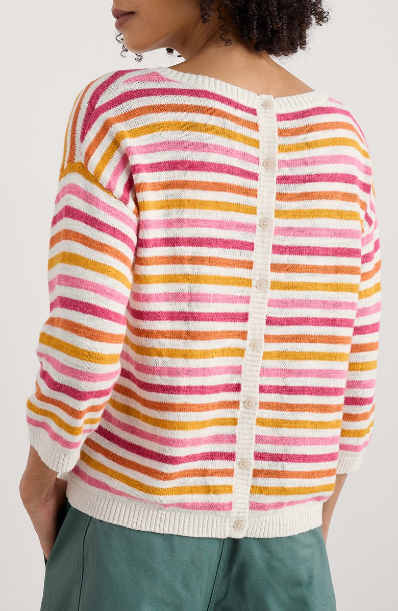 Seasalt Cornwall Knavock Stripe Organic Cotton & Linen Sweater, Alternate, color, Knit Mini Cornish Tulip Multi