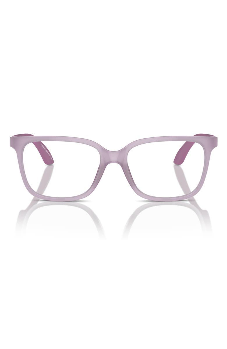 Emporio Armani Kids
 49mm Pillow Optical Glasses, Main, color, Opaline Lilac / Demo Lens