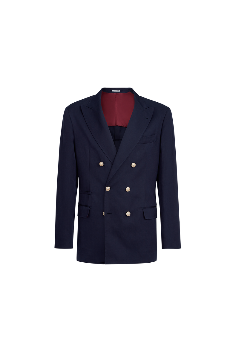 Twill unconstructed blazer, Alternate, color, Navy Blue