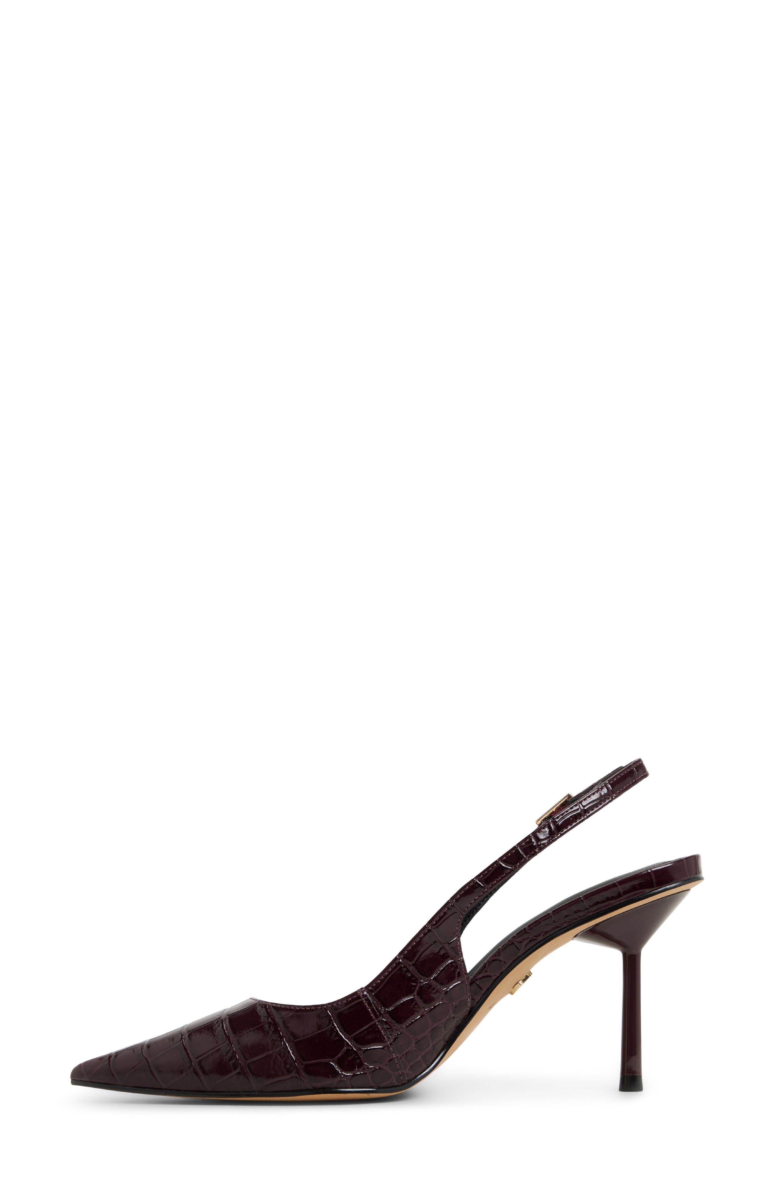 Seralina Pointed Toe Slingback Pump, Alternate, color, BORDO