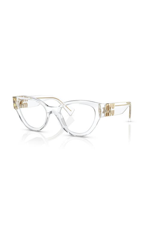Miu Miu 52mm Phantos Optical Glasses In Transparent