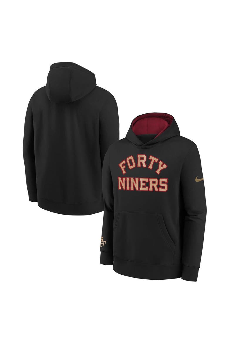 Youth Nike Black San Francisco 49ers 2025 Rivalries Collection Club Hoodie, Main, color, Black