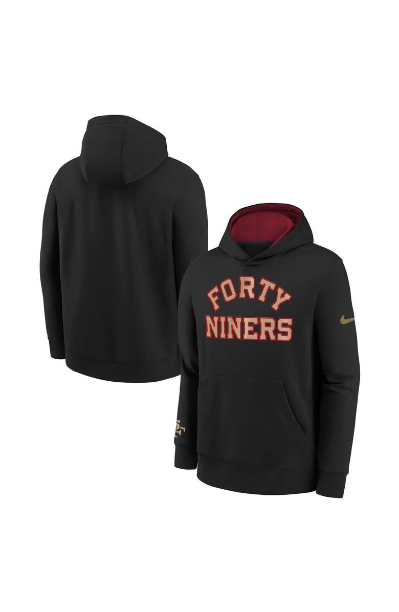 Nike Youth Nike Black San Francisco 49ers 2025 Rivalries Collection Club Hoodie, Main, color, Black