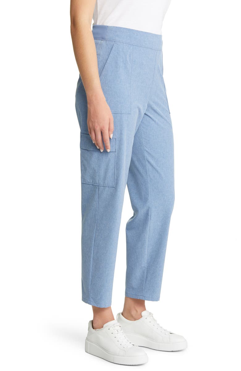 Tommy Bahama Alicia Chambray Cargo Ankle Pants, Alternate, color, Breakwater Blue