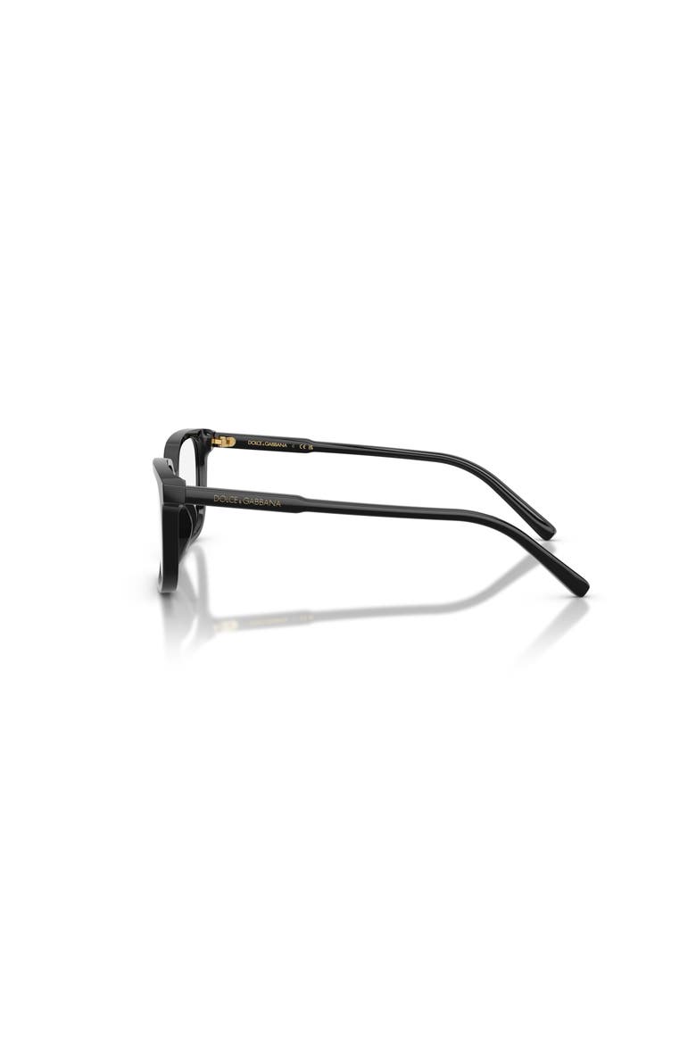 51mm Square optical glasses, Alternate, color, Black