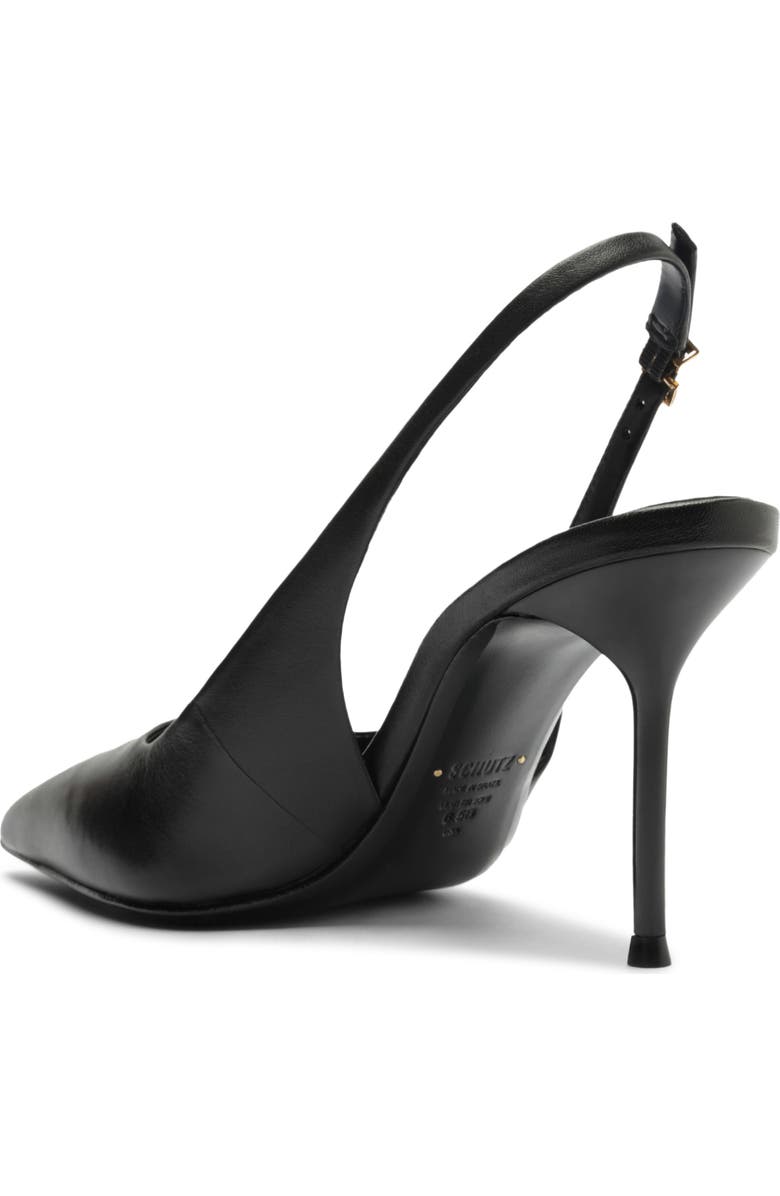 Schutz Paola Slingback Pointed Toe Pump, Alternate, color, Black Leather