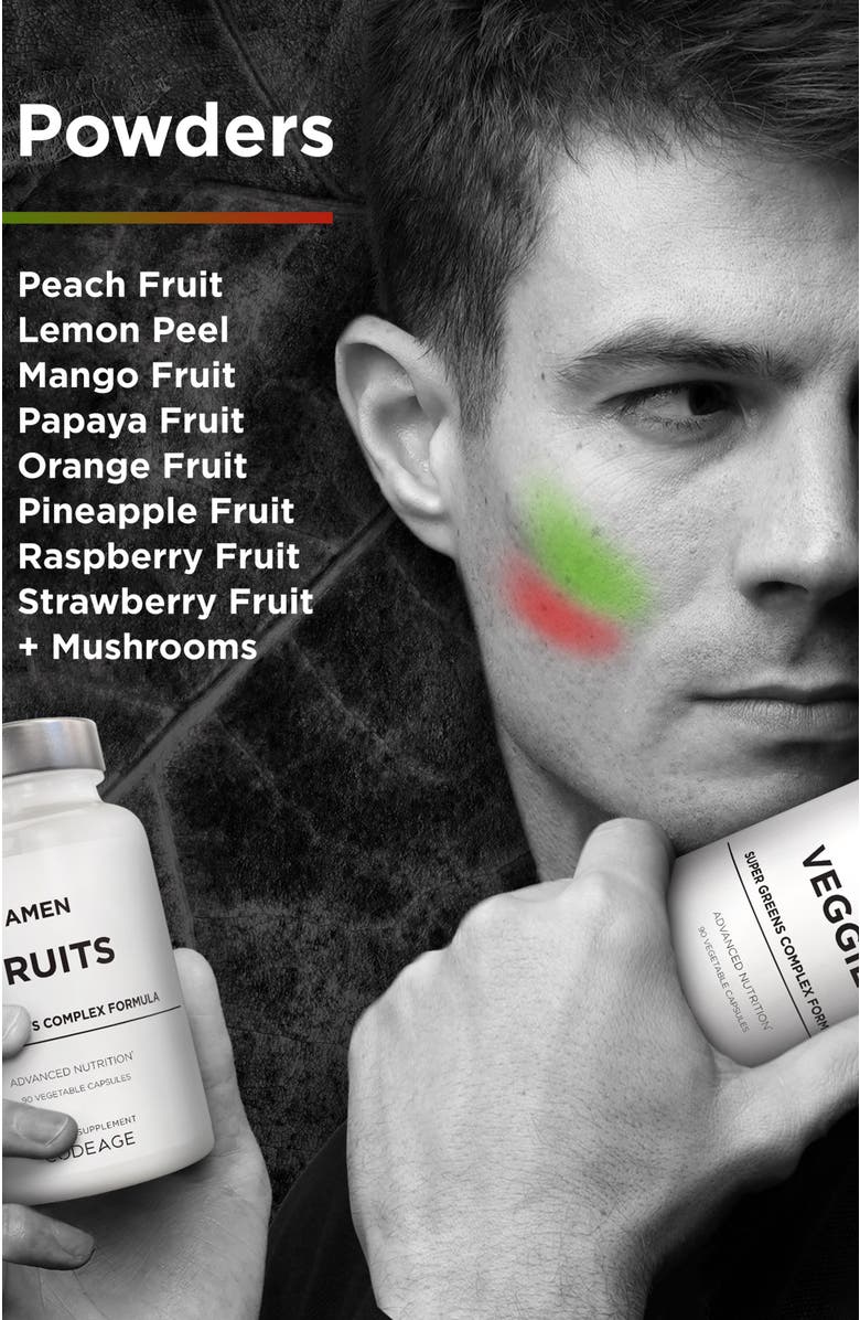 Codeage Amen Fruits + Veggies Vitamins Bundle, Alternate, color, White