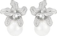 Untamed Petals Sonnet Pearl Drop Earrings
