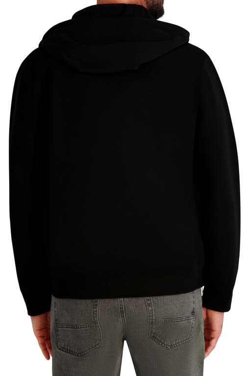 Karl Lagerfeld Paris Hooded Bomber Jacket In Black