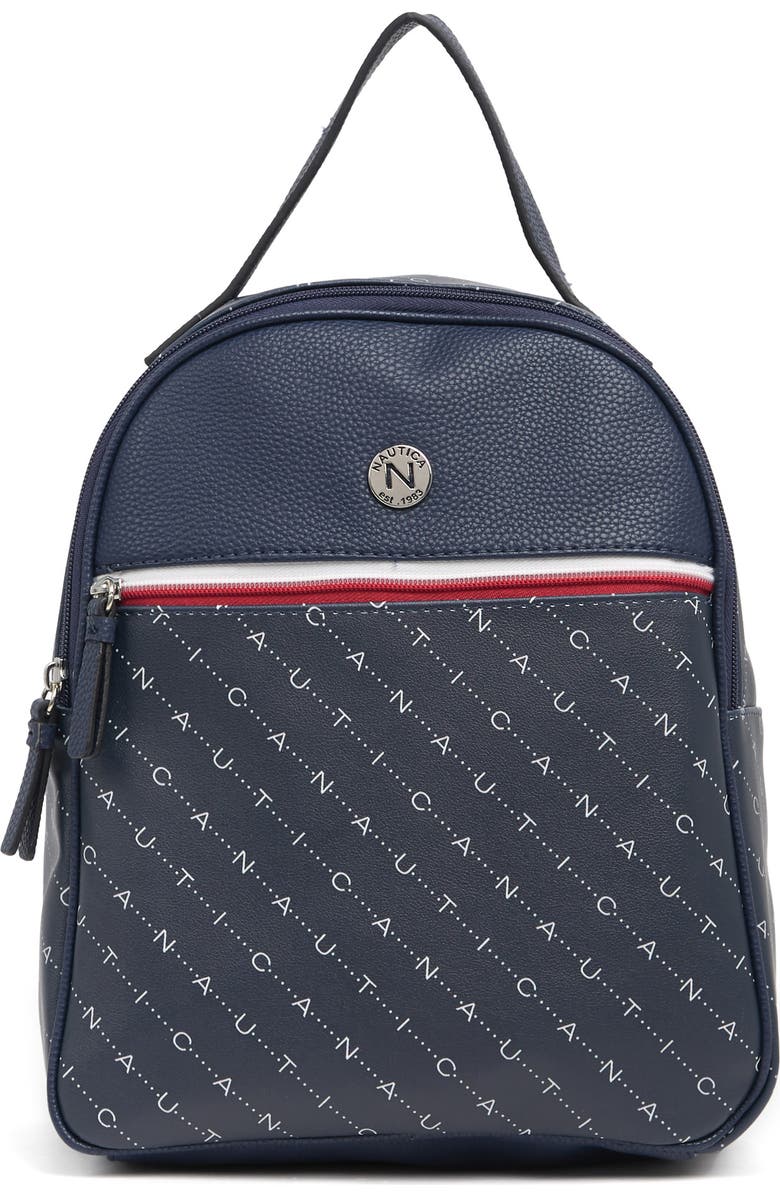 Nautica Draw The Line PU Backpack, Main, color,