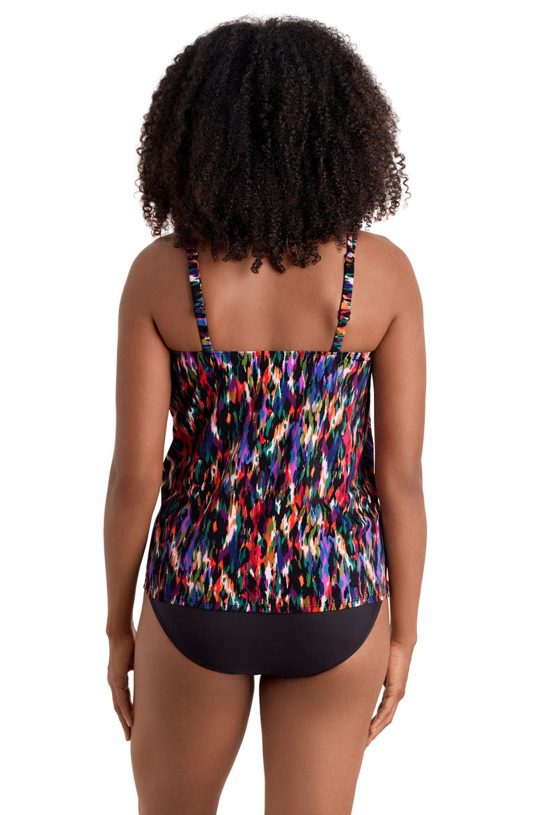 Handkerchief Hem Tankini Swimsuit Top, Alternate, color, Temptress
