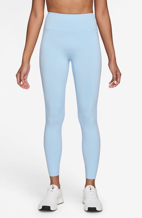 Nike Universa Medium-support High-waisted Pocket 7/8 Leggings In Blue