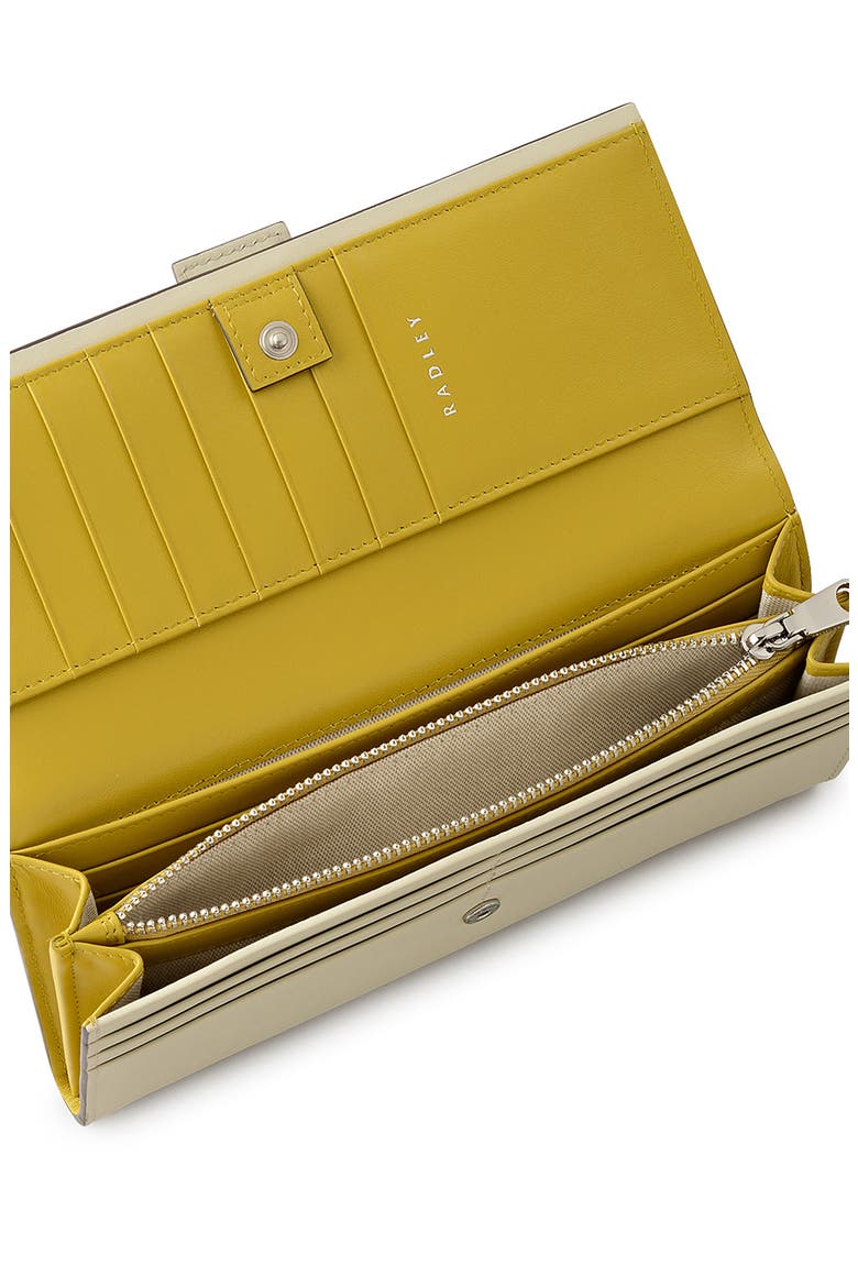 Sloane Large Leather Flapover Wallet, Alternate, color, SNOW