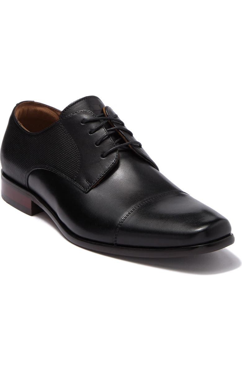 Florsheim Scottsdale Cap Toe Leather Derby - Wide Width Available, Main, color, Black